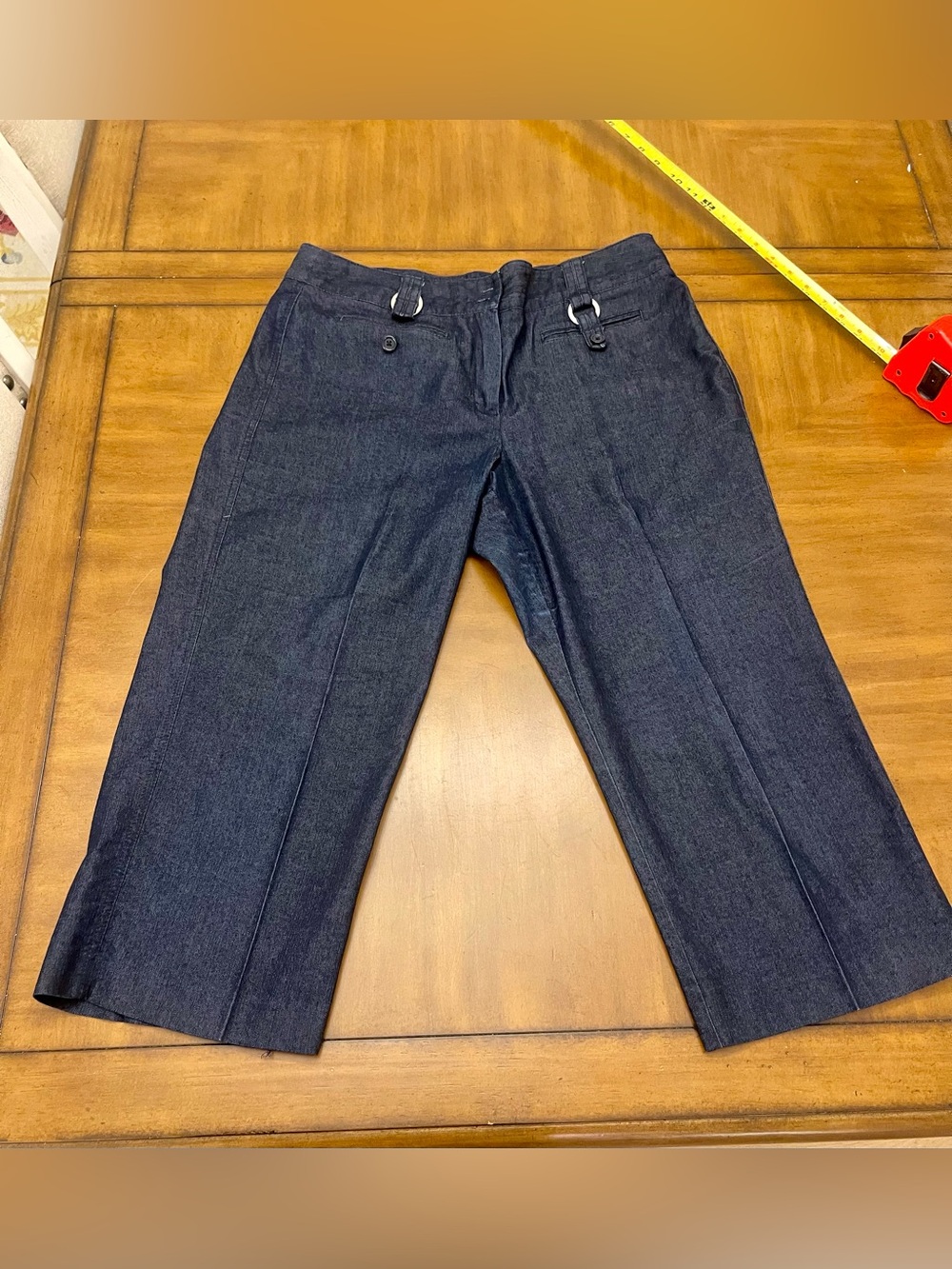 Dark Indigo Pleated Denim Pants